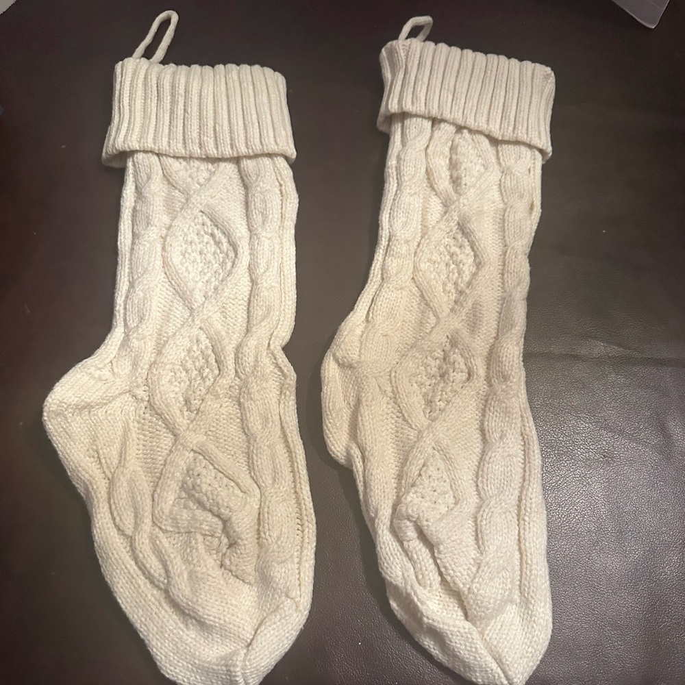 2 knitted stockings